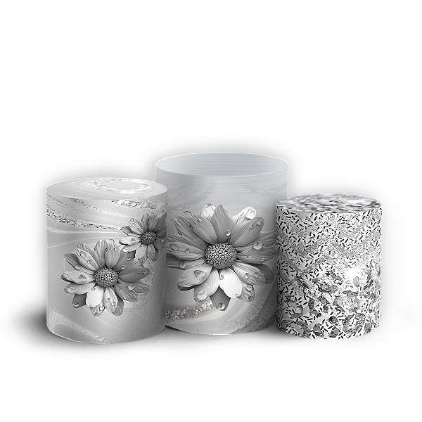 Trio Cilindro - Bodas De Prata - Sublimado 3D