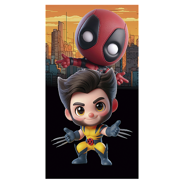 Faixa Lateral - Wolverine E Deadpool - Sublimado 3D