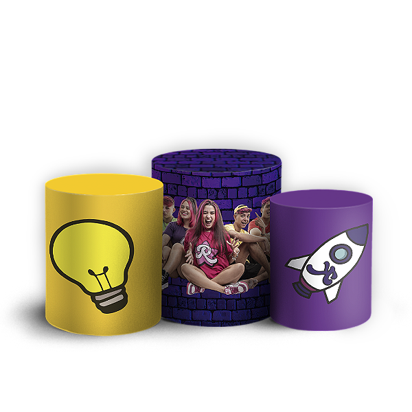 Trio Cilindro - Os Rosas - Sublimado 3D