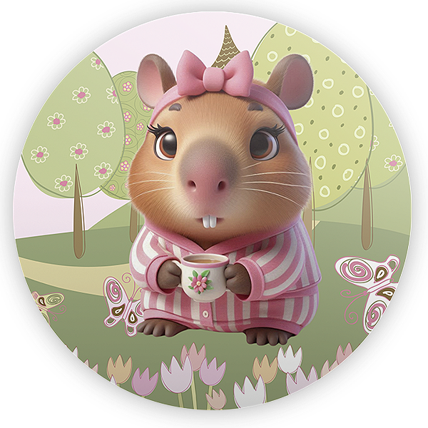 Painel Redondo - Capivara - Sublimado 3D