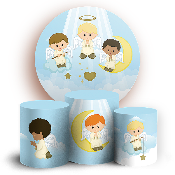 KIT Redondo e Trio - Batizado - Sublimado 3D