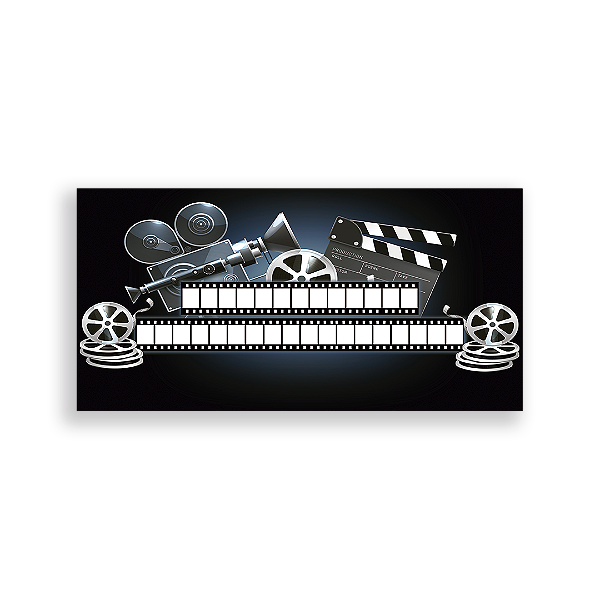 Painel Retangular - Cinema Filmes - Sublimado 3D