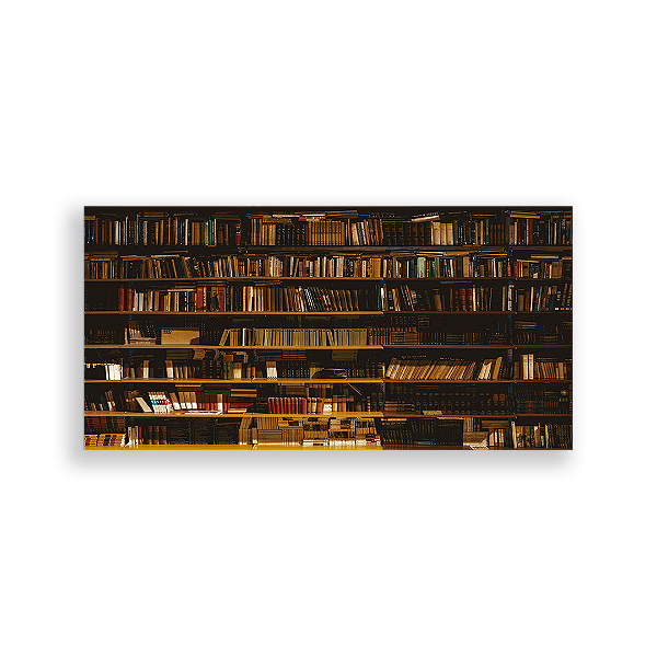 Painel Retangular - Fundo Biblioteca - Sublimado 3D
