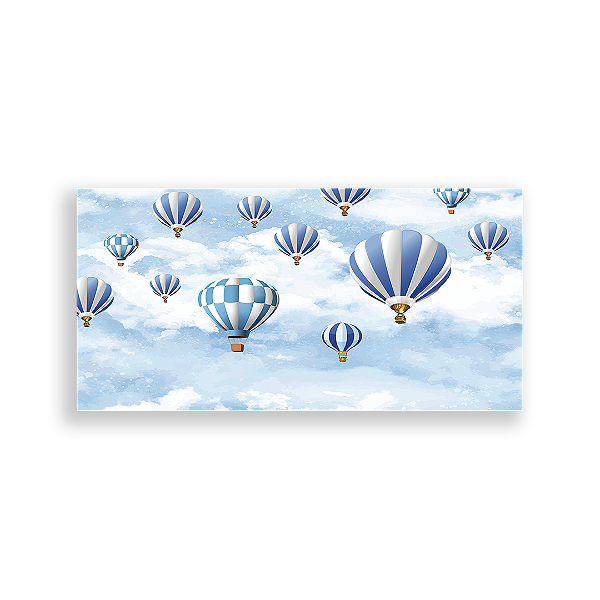 Painel Retangular - Balões Nuvens - Sublimado 3D
