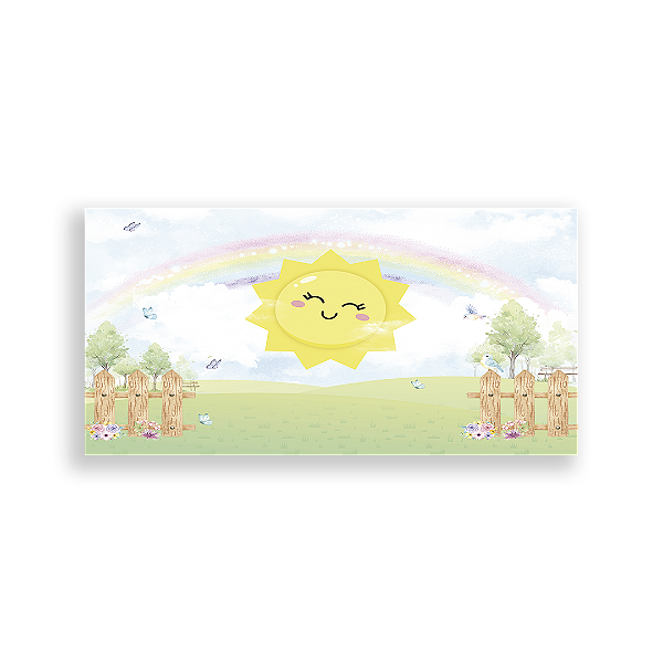 Painel Retangular - Ceu Arco Iris - Sublimado 3D