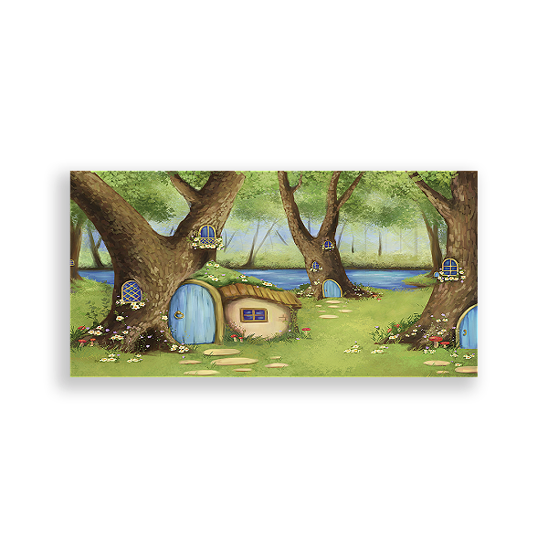 Painel Retangular - Floresta Bosque Encantado - Sublimado 3D