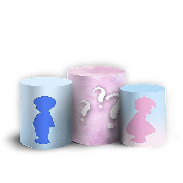 Trio Cilindro - Chá Revelação - Sublimado 3D