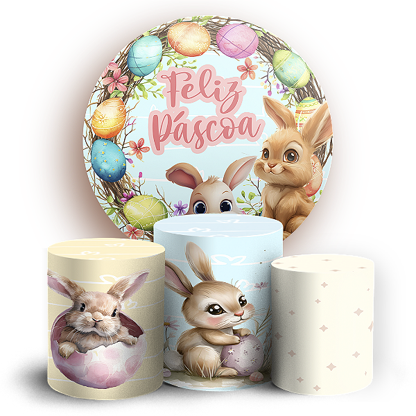 KIT Redondo e Trio - Páscoa - Sublimado 3D