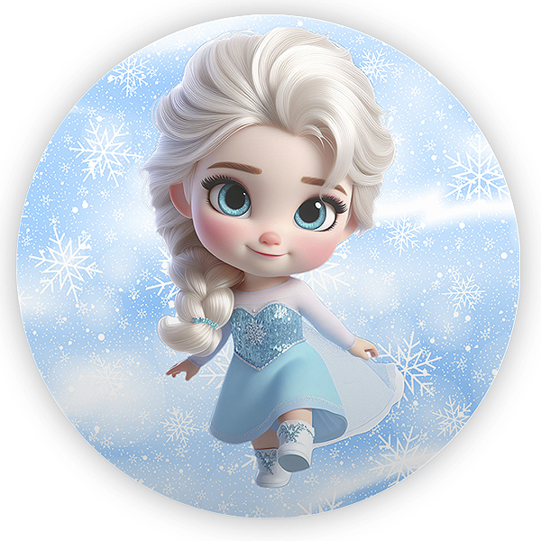 Painel Redondo - Frozen - Sublimado 3D