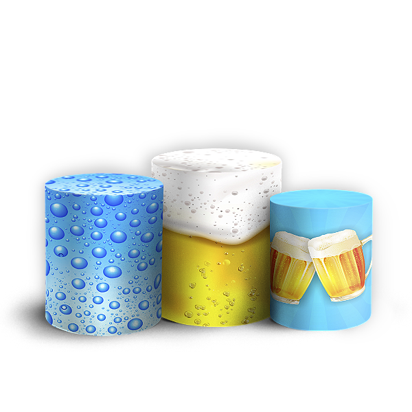 Trio Cilindro - Cerveja - Sublimado 3D