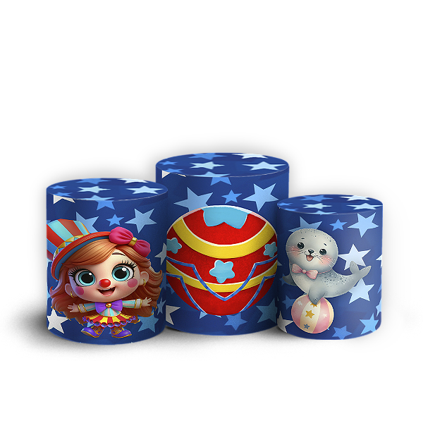 Trio Cilindro - Circo - Sublimado 3D