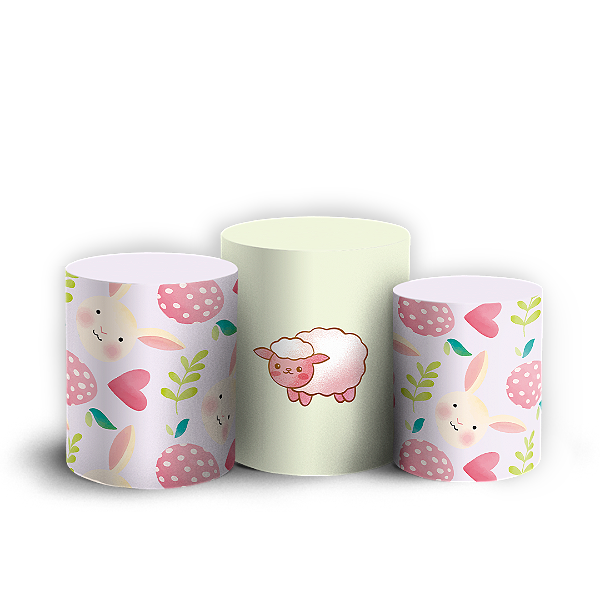 Trio Cilindro - Pascoa - Sublimado 3D