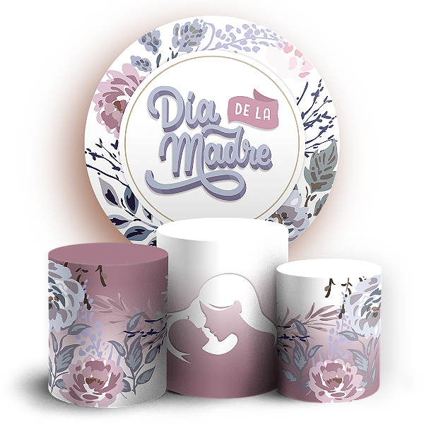 KIT Redondo e Trio - Dia de la Madre  - Sublimado 3D