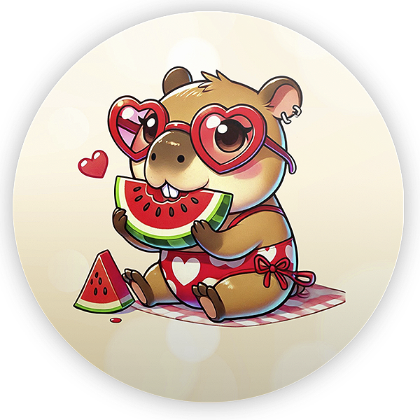 Painel Redondo - Capivara - Sublimado 3D