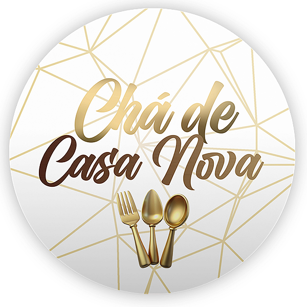 Painel Redondo - Chá De Casa Nova - Sublimado 3D