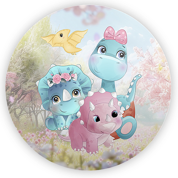 Painel Redondo - Dinossauro - Sublimado 3D