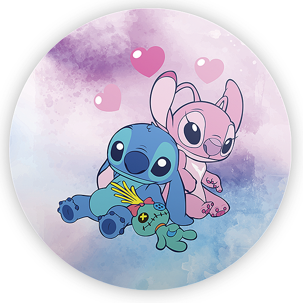 Painel de Mesa - Lilo Stitch Angel - Sublimado 3D