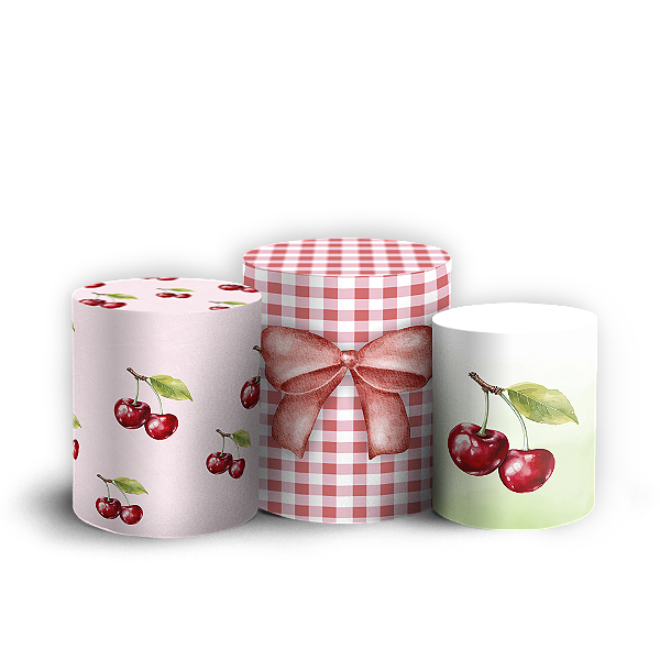 Trio Cilindro - Cerejinha - Sublimado 3D