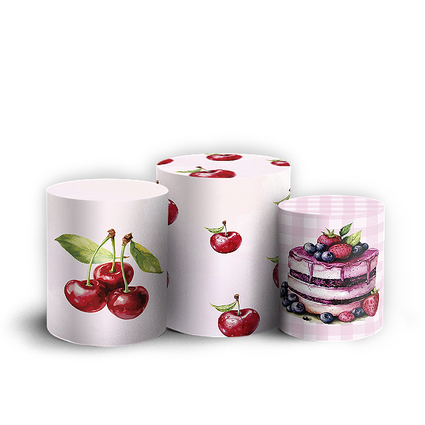 Trio Cilindro - Cerejinha - Sublimado 3D