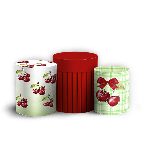 Trio Cilindro - Cerejinha - Sublimado 3D