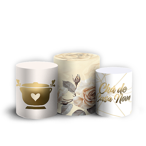 Trio Cilindro - Chá De Casa Nova - Sublimado 3D