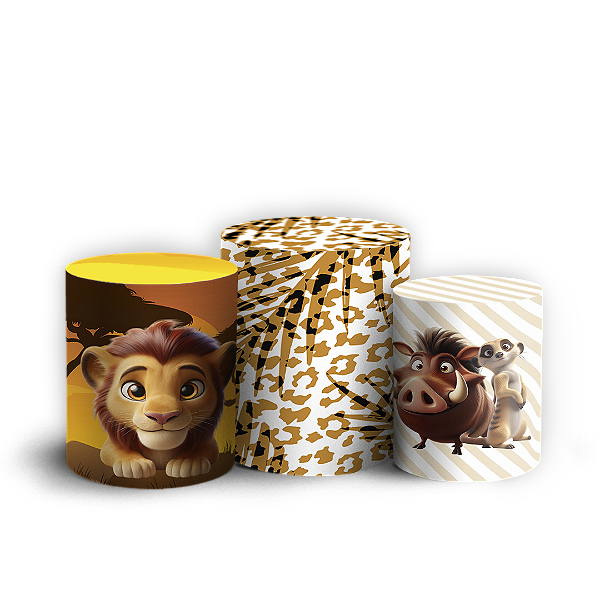 Trio Cilindro - Rei Leão - Sublimado 3D