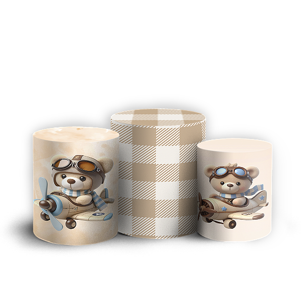 Trio Cilindro - Ursinho Baloeiro - Sublimado 3D