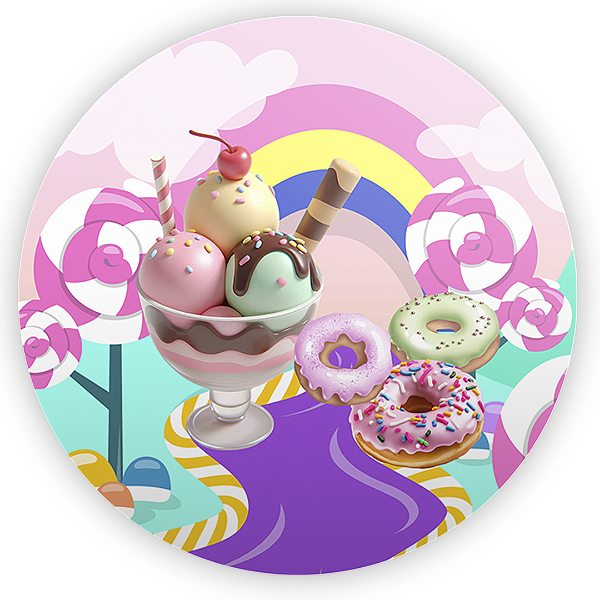 Painel Redondo - Confeitaria - Sublimado 3D