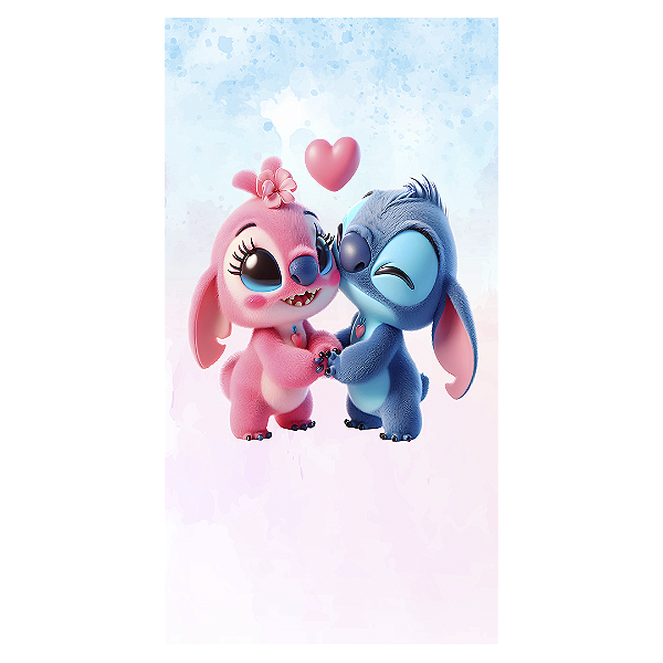Faixa Lateral - Lilo Stitch Angel - Sublimado 3D