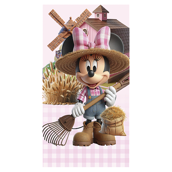 Faixa Lateral - Minnie Fazendinh - Sublimado 3D