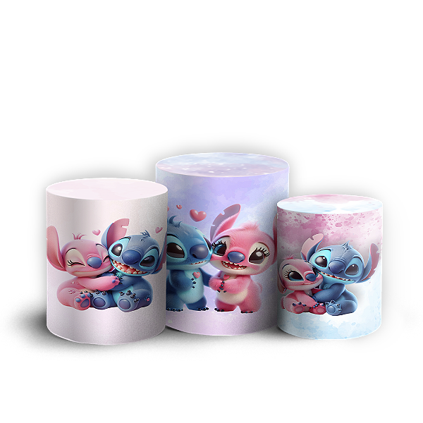 Trio Cilindro - Lilo Stitch Angel - Sublimado 3D