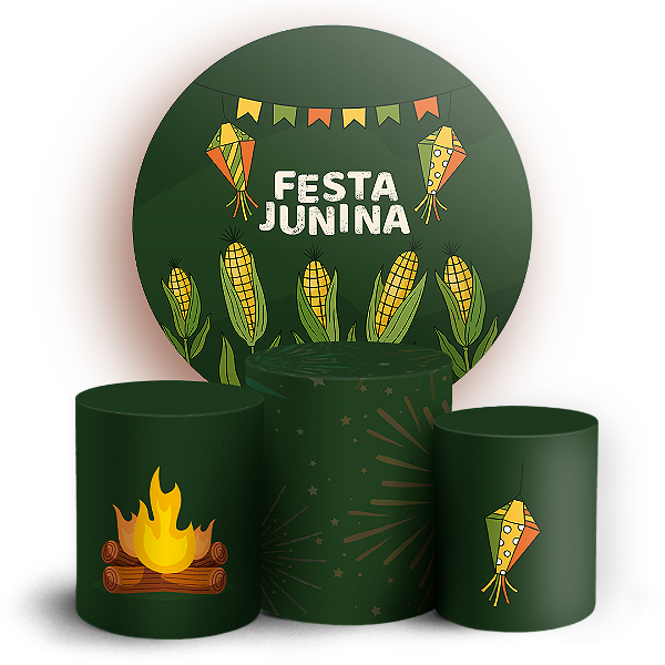 KIT Redondo e Trio - Festa Junina - Sublimado 3D