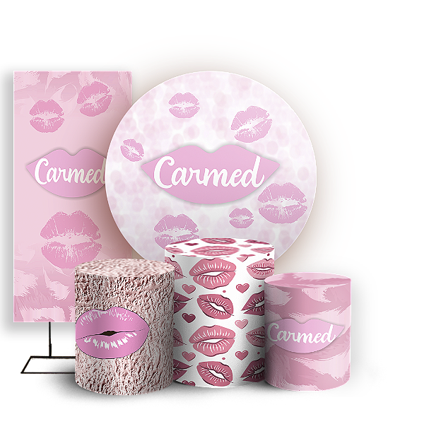 KIT Redondo Trio e Faixa - Carmed - Sublimado 3D