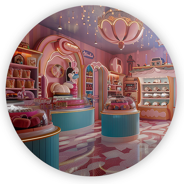 Painel de Mesa - Stitch Confeiteiro - Sublimado 3D