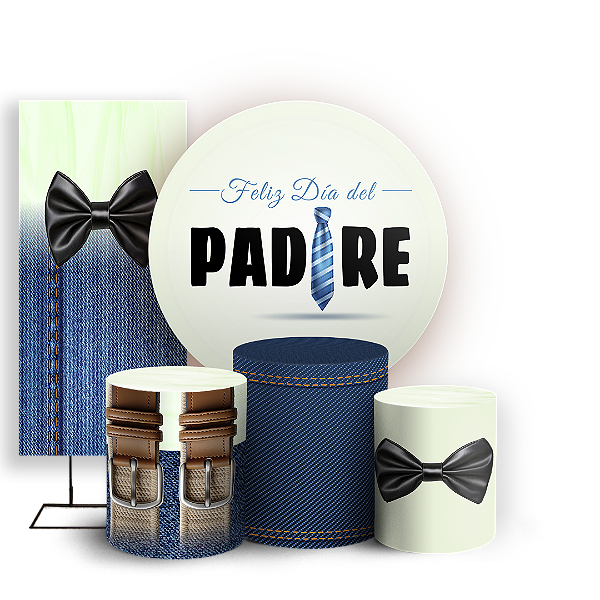 KIT Redondo Trio e Faixa - Dia Del Padre - Sublimado 3D