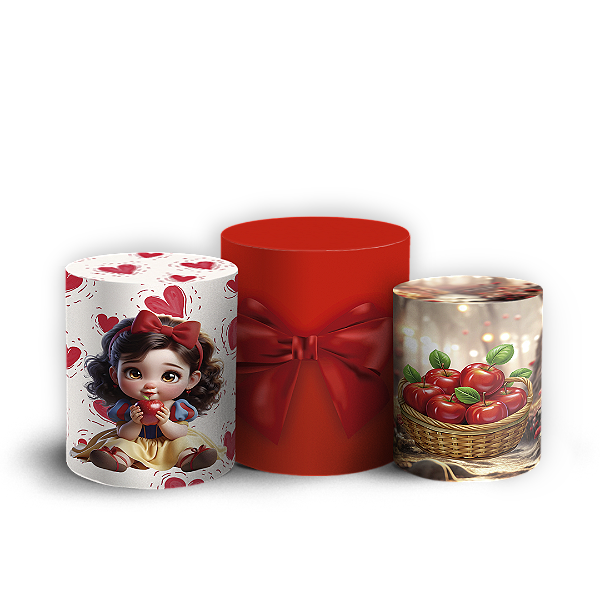 Trio Cilindro - Branca de Neve - Sublimado 3D