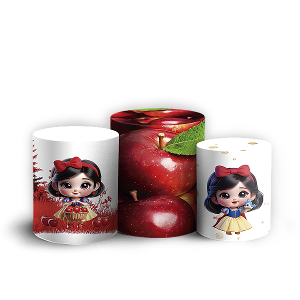 Trio Cilindro - Branca de Neve - Sublimado 3D