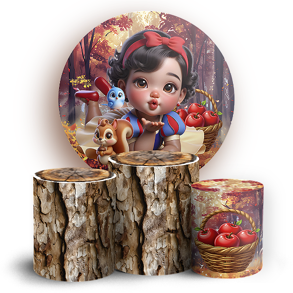 KIT Redondo e Trio - Branca de Neve - Sublimado 3D