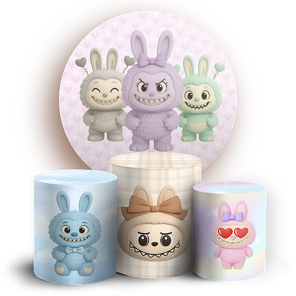 KIT Redondo e Trio - Labubu - Sublimado 3D