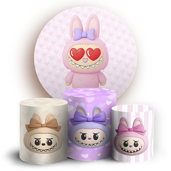 KIT Redondo e Trio - Labubu - Sublimado 3D