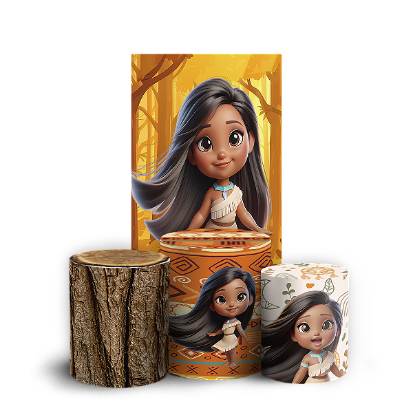 Faixa Lateral e Trio Cilindro Sublimado 3D Vest Facil - Pocahontas