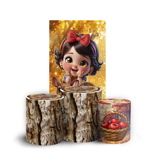 Faixa Lateral e Trio Cilindro Sublimado 3D Vest Facil - Branca de Neve