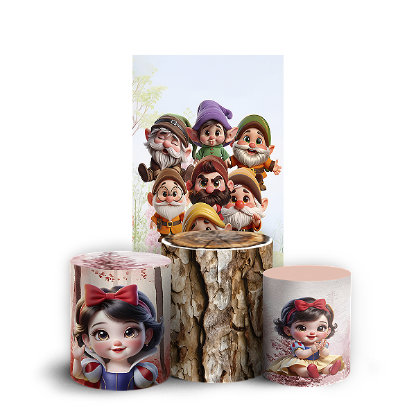 Faixa Lateral e Trio Cilindro Sublimado 3D Vest Facil - Branca de Neve