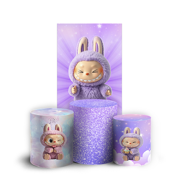 Faixa Lateral e Trio Cilindro Sublimado 3D Vest Facil - Labubu