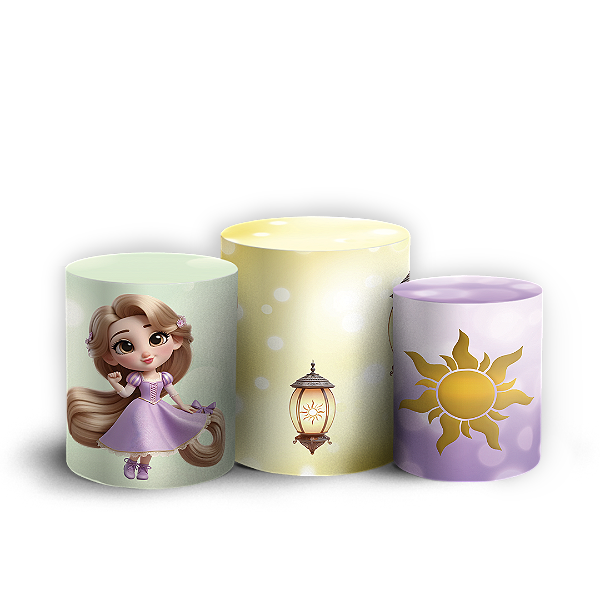 Trio Cilindro - Rapunzel - Sublimado 3D