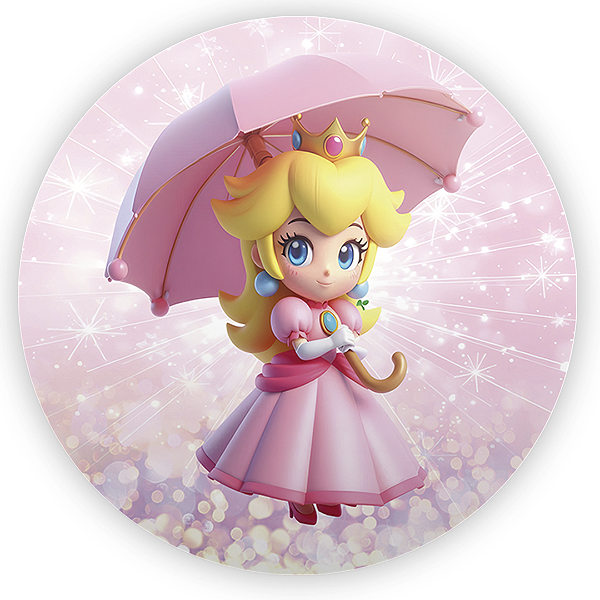 Painel Redondo - Princesa Peach Super Mario - Sublimado 3D