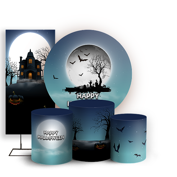 KIT Redondo Trio e Faixa - Halloween - Sublimado 3D