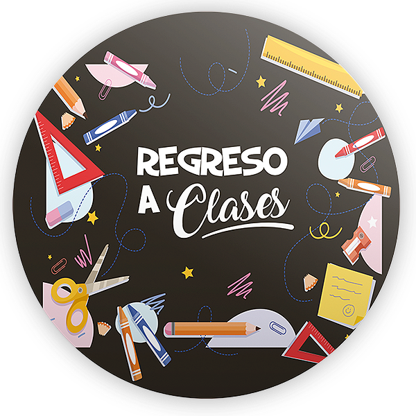 Painel Redondo - Regreso a Clases ES - Sublimado 3D