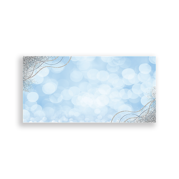 Painel Retangular - Fundo Glitter Azul By Vivi - Sublimado 3D