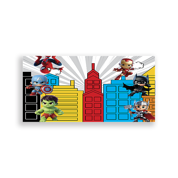 Painel Retangular - Herois Predios By Vivi - Sublimado 3D